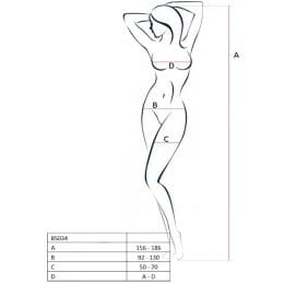 PASSION - WOMAN BS034 WHITE BODYSTOCKING ONE SIZE 2